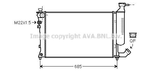 AVA QUALITY COOLING Radiators, Motora dzesēšanas sistēma CNA2157